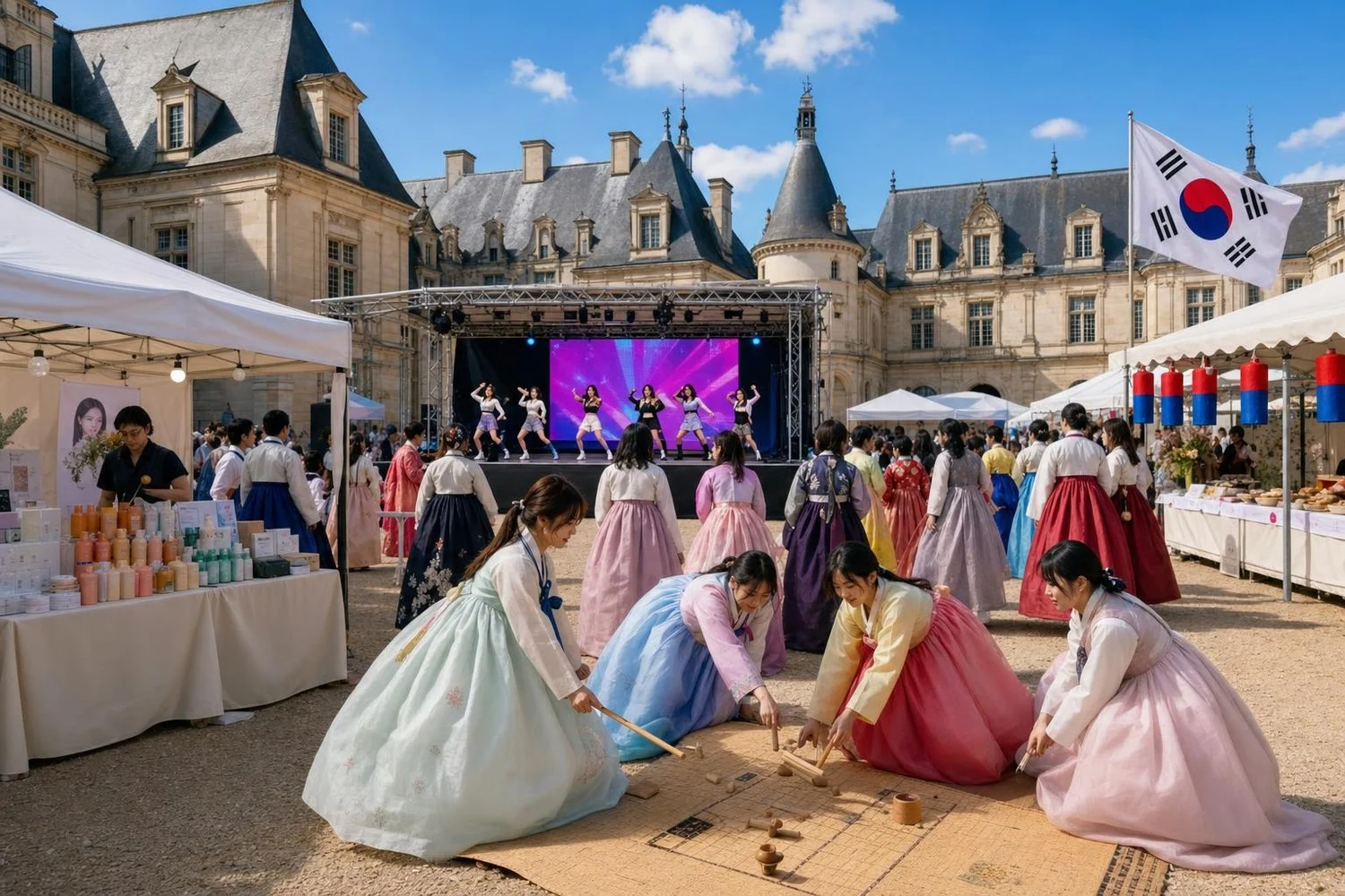 K-pop, K-güzellik, asırlık ritüeller: Bu harika Kore yaz partisi ilk kez bir Fransız kalesine geliyor